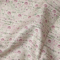 Ivory Cream Digital Print Lawn Fabric 110cm