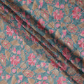 Teal Blue Synthetic Chiffon Fabric 110cm