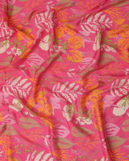 Fuchsia Pink Synthetic Chiffon Fabric 110cm