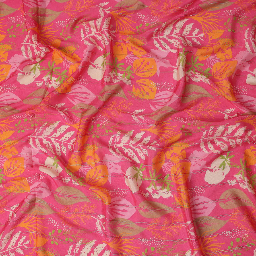 Fuchsia Pink Synthetic Chiffon Fabric 110cm