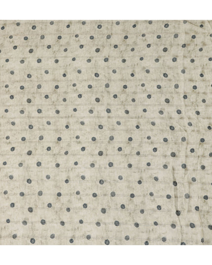 Ivory Beige Synthetic Chiffon Fabric 110cm