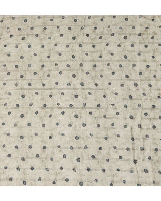 Ivory Beige Synthetic Chiffon Fabric 110cm