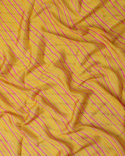 Sunshine Yellow Synthetic Chiffon Fabric 110cm