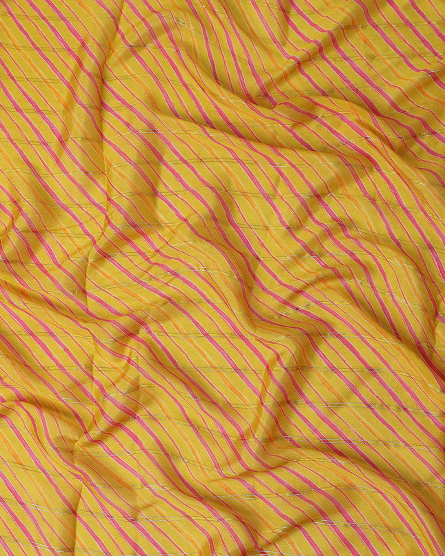 Sunshine Yellow Synthetic Chiffon Fabric 110cm