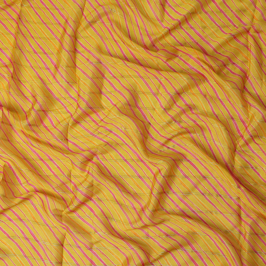 Sunshine Yellow Synthetic Chiffon Fabric 110cm