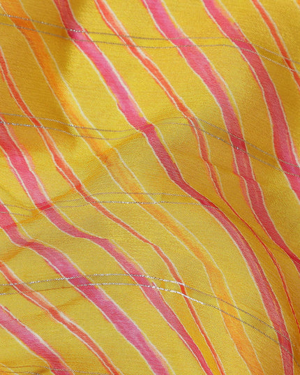 Sunshine Yellow Synthetic Chiffon Fabric 110cm