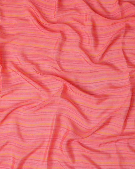 Coral Pink Synthetic Chiffon Fabric 110cm