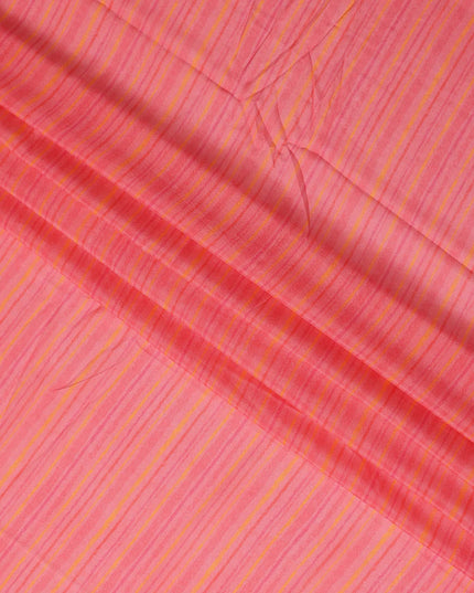 Coral Pink Synthetic Chiffon Fabric 110cm