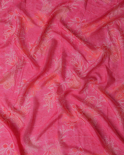 Fuchsia Pink Synthetic Chiffon Fabric 110cm