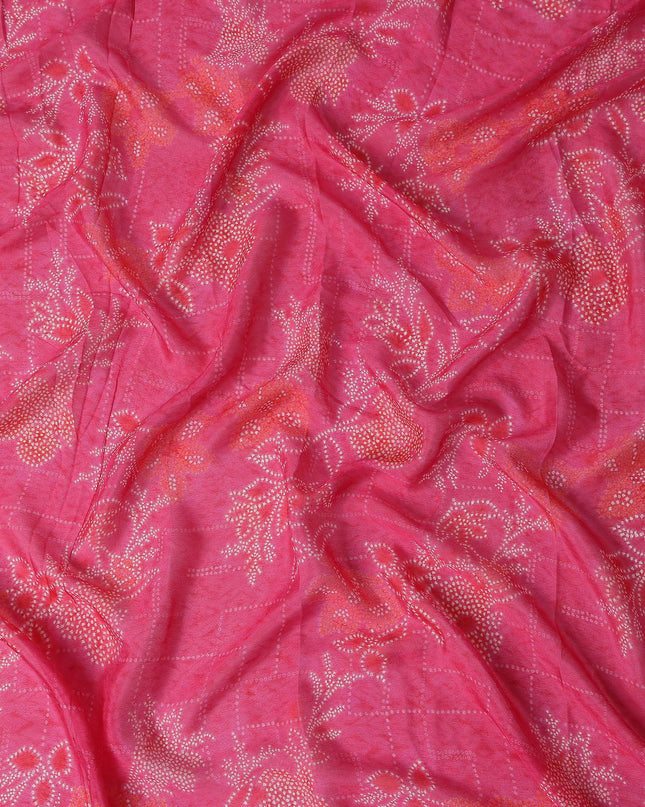 Fuchsia Pink Synthetic Chiffon Fabric 110cm