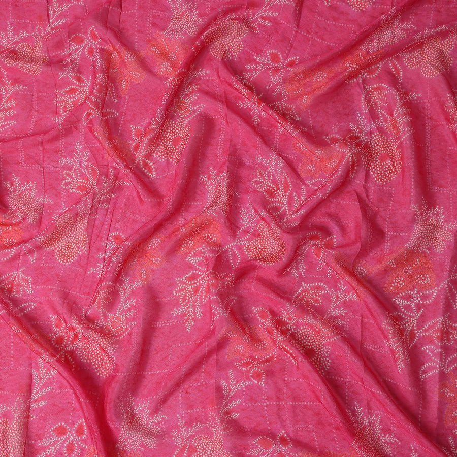 Fuchsia Pink Synthetic Chiffon Fabric 110cm