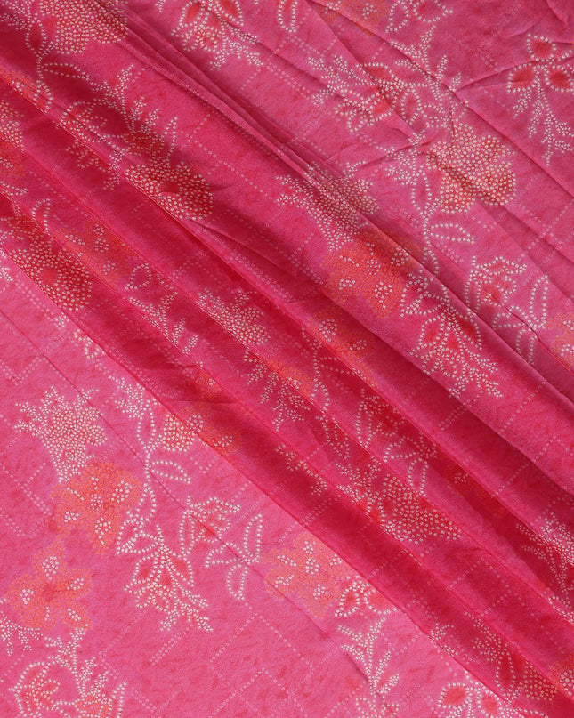 Fuchsia Pink Synthetic Chiffon Fabric 110cm