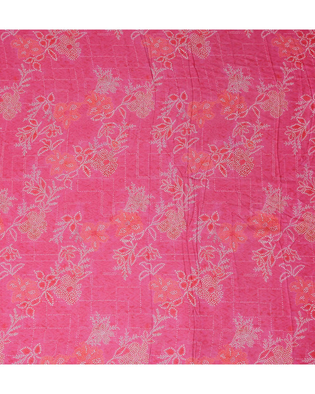 Fuchsia Pink Synthetic Chiffon Fabric 110cm