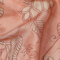 Peach Coral Synthetic Chiffon Fabric 110cm