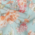 Duck Egg Blue Synthetic Chiffon Fabric 110cm