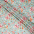 Duck Egg Blue Synthetic Chiffon Fabric 110cm