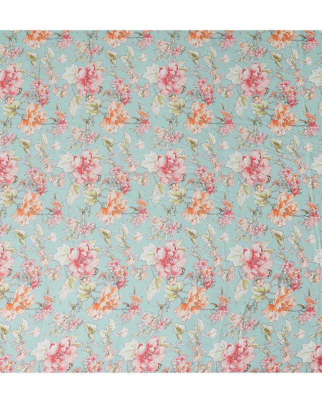 Duck Egg Blue Synthetic Chiffon Fabric 110cm