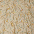 Buttercream Beige Synthetic Chiffon Fabric 110cm