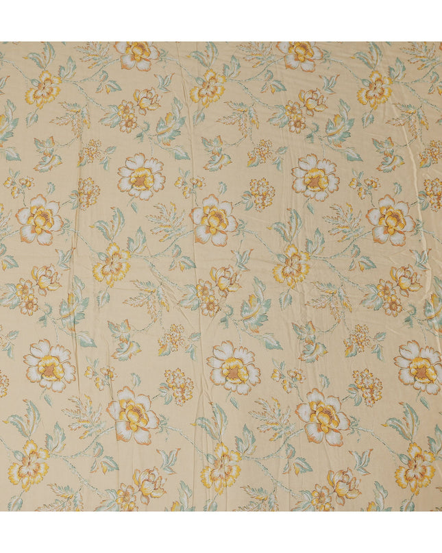 Buttercream Beige Synthetic Chiffon Fabric 110cm