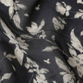 Navy Charcoal Synthetic Chiffon Fabric 110cm