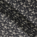 Navy Charcoal Synthetic Chiffon Fabric 110cm