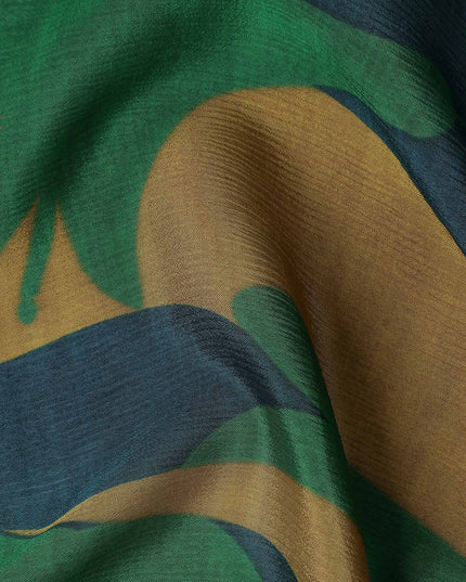 Emerald Green Synthetic Chiffon Fabric 110cm