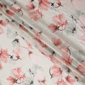 Ivory White Synthetic Chiffon Fabric 110cm