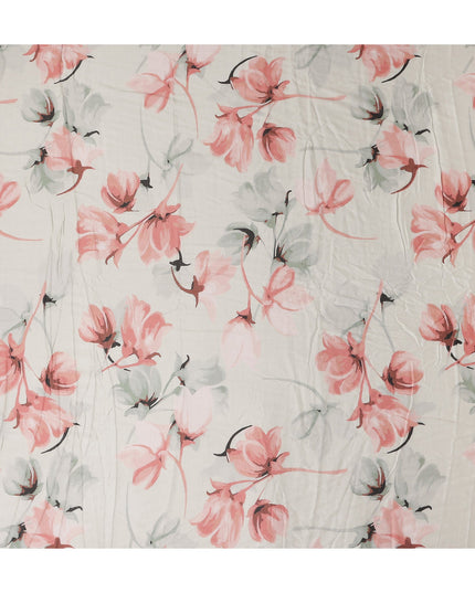 Ivory White Synthetic Chiffon Fabric 110cm