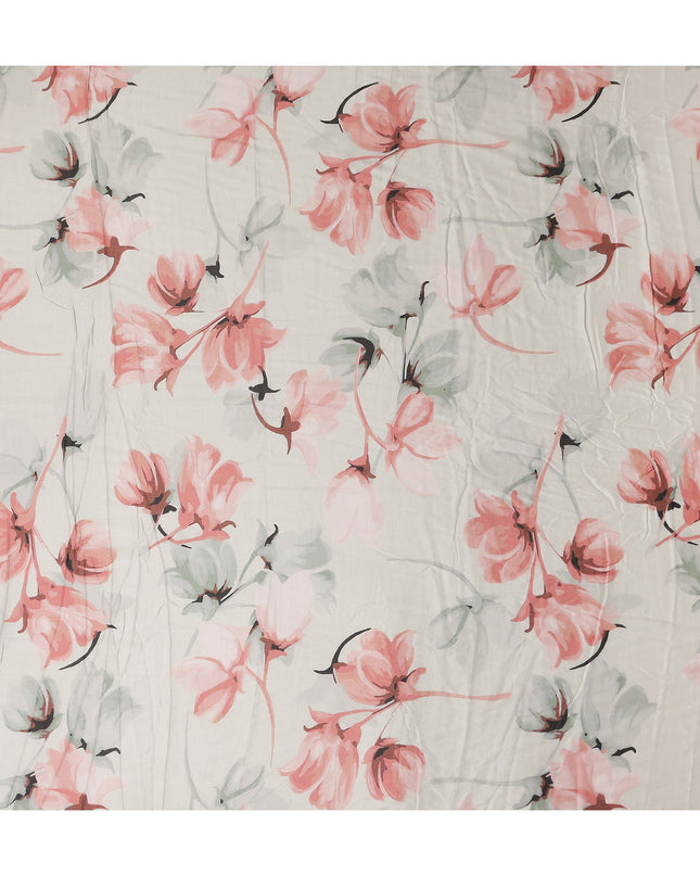 Ivory White Synthetic Chiffon Fabric 110cm