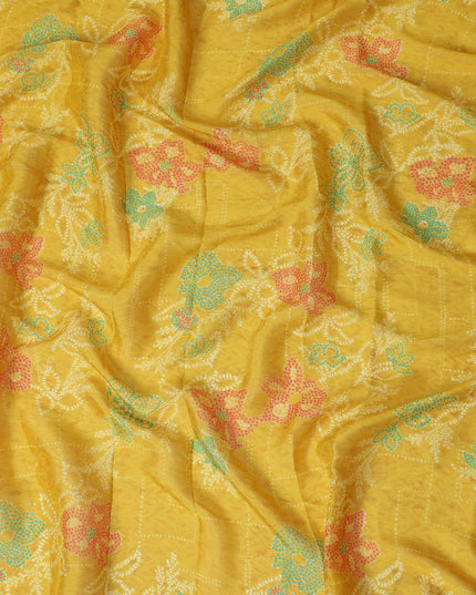 Golden Yellow Synthetic Chiffon Fabric 110cm
