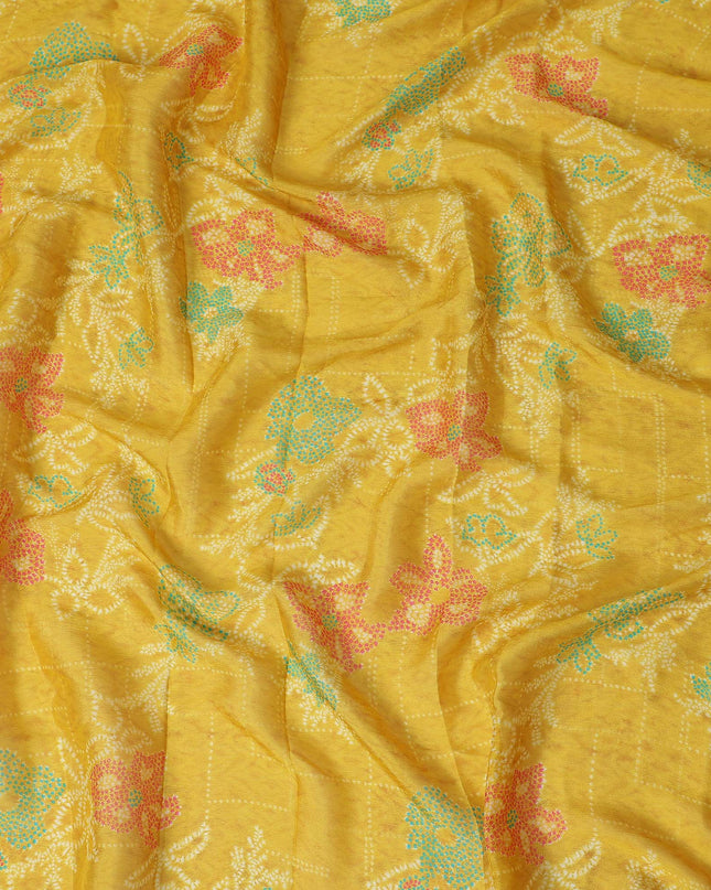 Golden Yellow Synthetic Chiffon Fabric 110cm