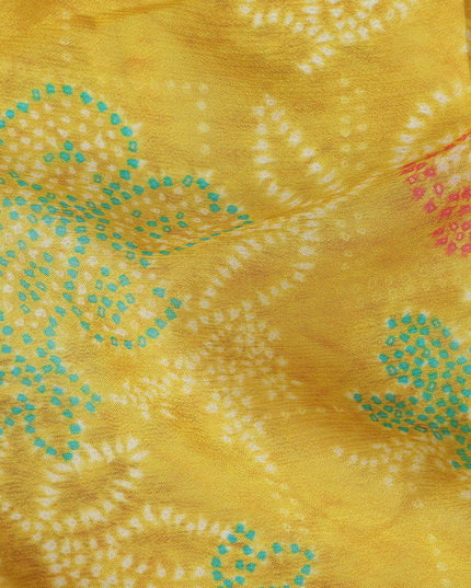Golden Yellow Synthetic Chiffon Fabric 110cm