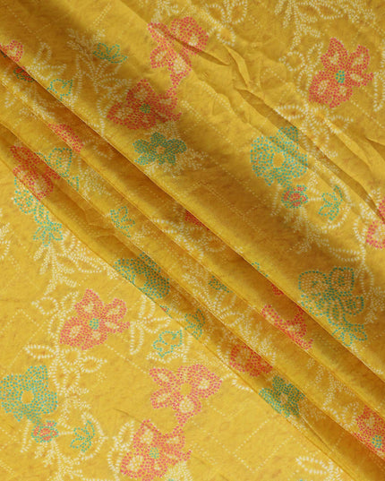 Golden Yellow Synthetic Chiffon Fabric 110cm
