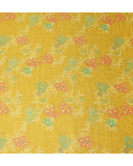 Golden Yellow Synthetic Chiffon Fabric 110cm