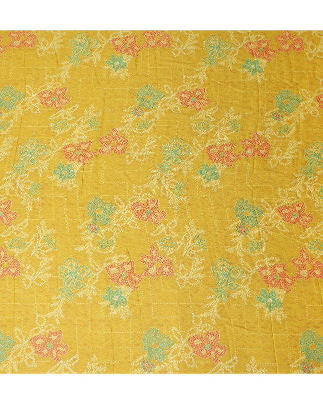 Golden Yellow Synthetic Chiffon Fabric 110cm
