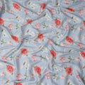 Sky Blue Synthetic Chiffon Fabric 110cm