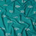 Jade Green Embroidered Cotton Voile Fabric 110cm