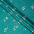 Jade Green Embroidered Cotton Voile Fabric 110cm