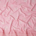 Baby Pink Embroidered Cotton Voile Fabric 110cm