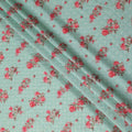 Sage Green Embroidered Cotton Voile Fabric 110cm