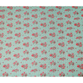Sage Green Embroidered Cotton Voile Fabric 110cm