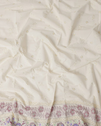 Ivory Cream Cotton Cotton Fabric 110cm