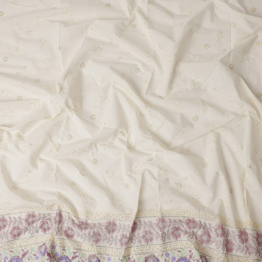 Ivory Cream Cotton Cotton Fabric 110cm