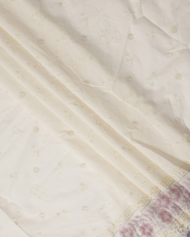 Ivory Cream Cotton Cotton Fabric 110cm