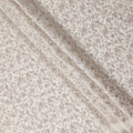 Ivory White Floral Embroidered Cotton Voile 110cm