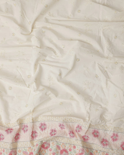 Cream Ivory Cotton Cotton Fabric 110cm