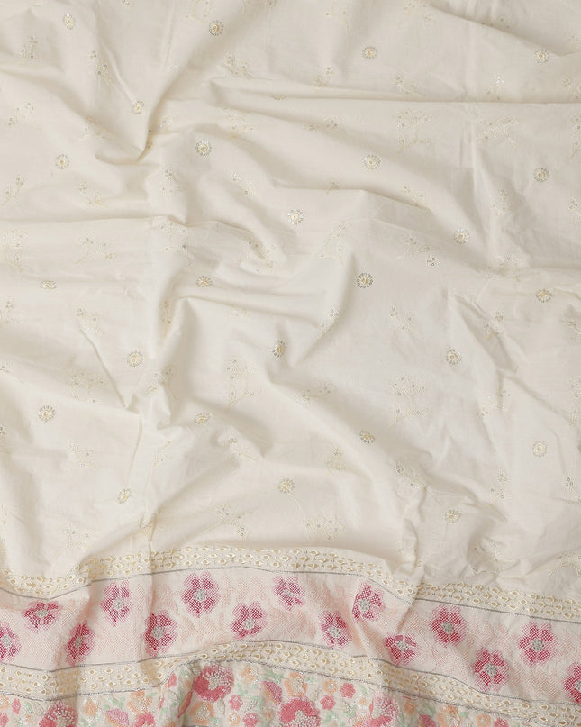 Cream Ivory Cotton Cotton Fabric 110cm