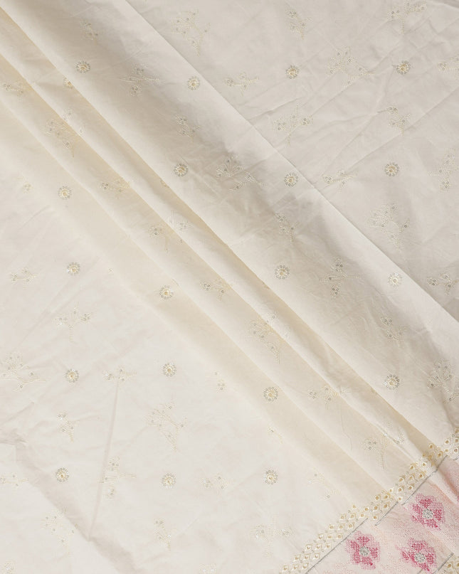 Cream Ivory Cotton Cotton Fabric 110cm