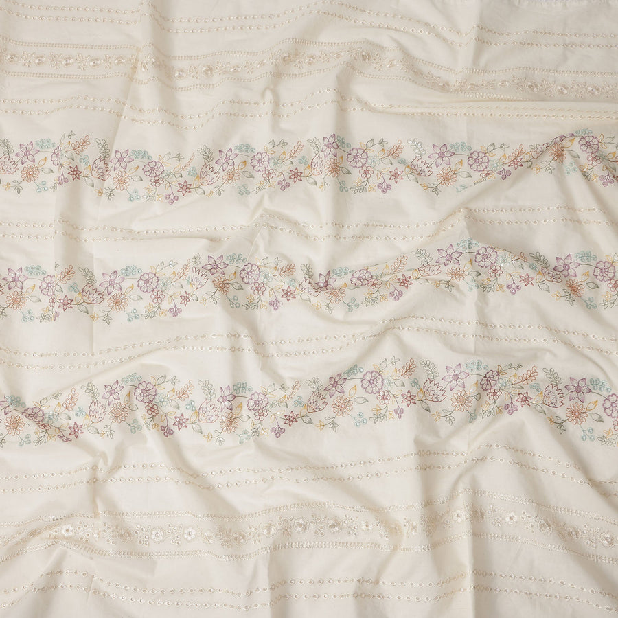 Ivory Cream Cotton Cotton Fabric 110cm