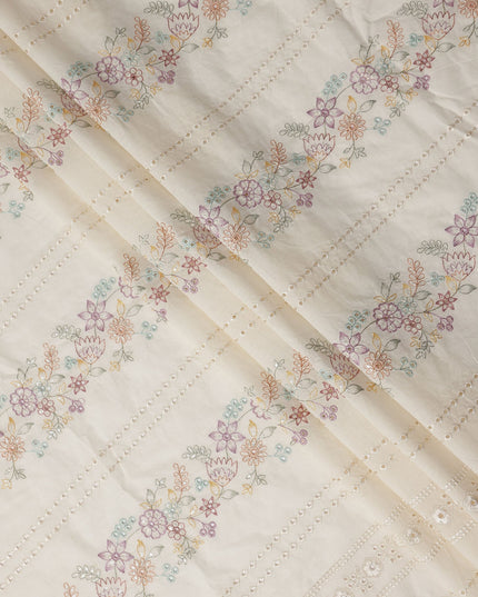 Ivory Cream Cotton Cotton Fabric 110cm